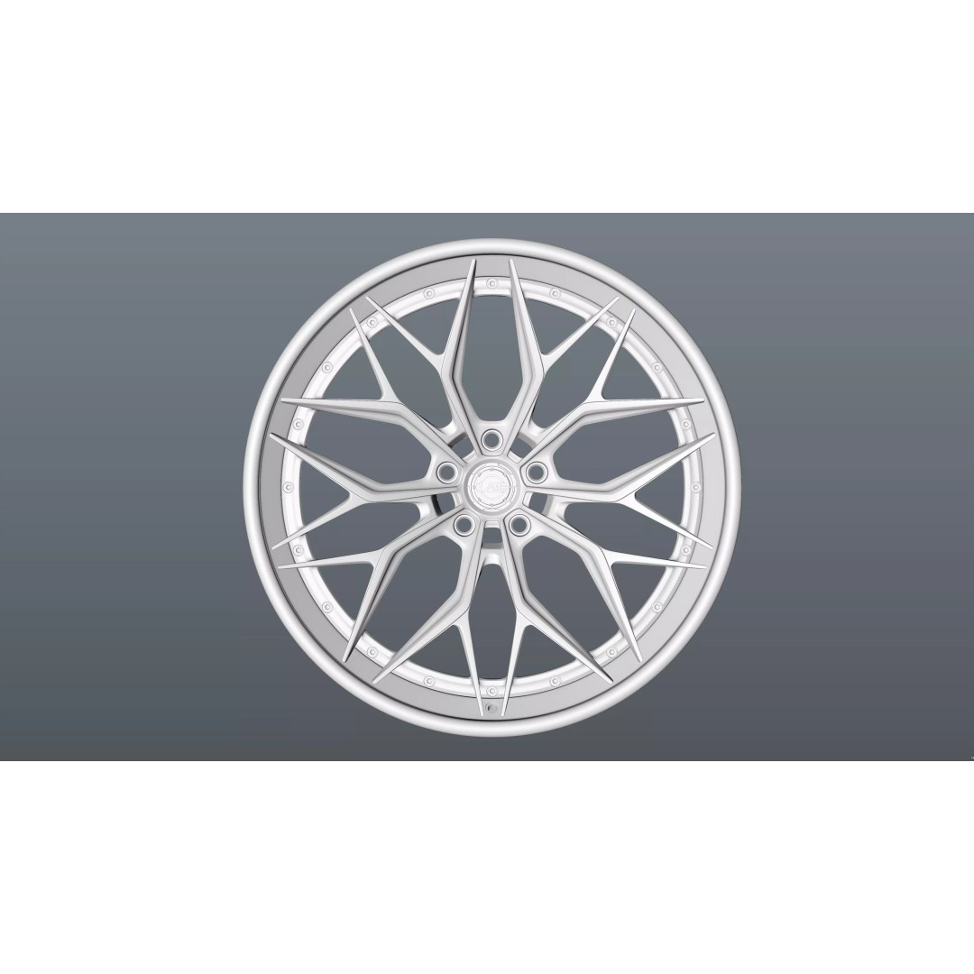 AL13 Carbon Series CF-R80 Duoblock Wheel 3D Model – Low Poly PBR Asset, FBX/OBJ - View 16