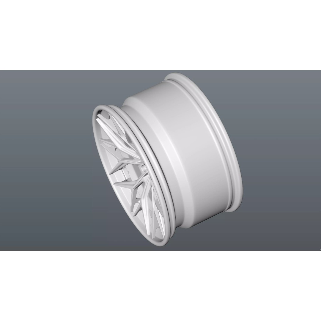 AL13 Carbon Series CF-R80 Duoblock Wheel 3D Model – Low Poly PBR Asset, FBX/OBJ - View 20