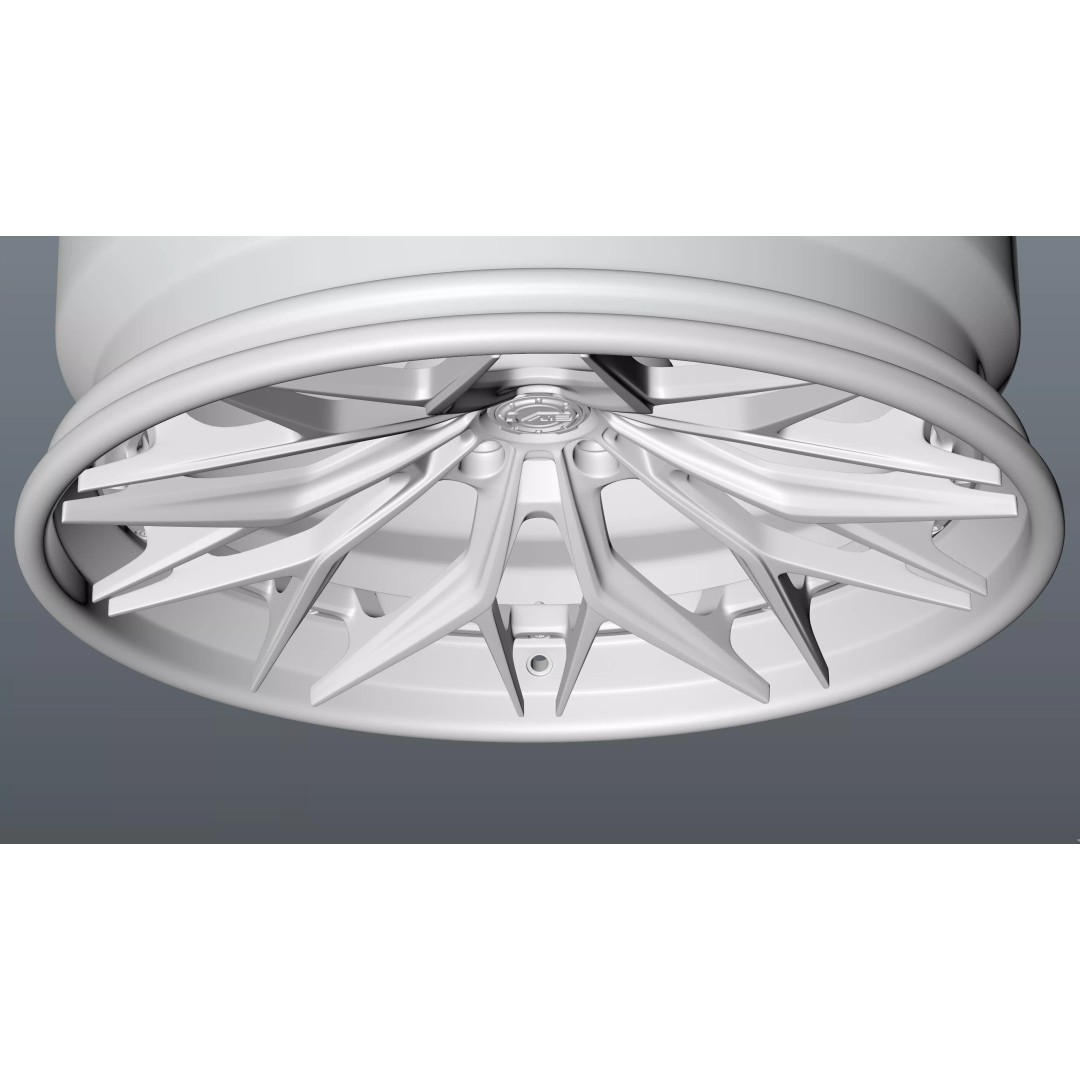 AL13 Carbon Series CF-R80 Duoblock Wheel 3D Model – Low Poly PBR Asset, FBX/OBJ - View 25