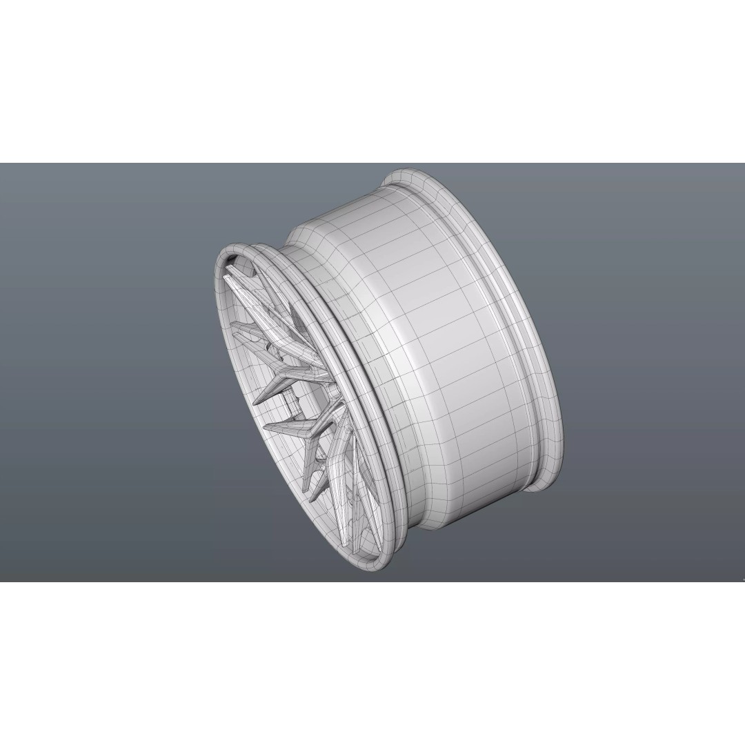 AL13 Carbon Series CF-R80 Duoblock Wheel 3D Model – Low Poly PBR Asset, FBX/OBJ - View 32