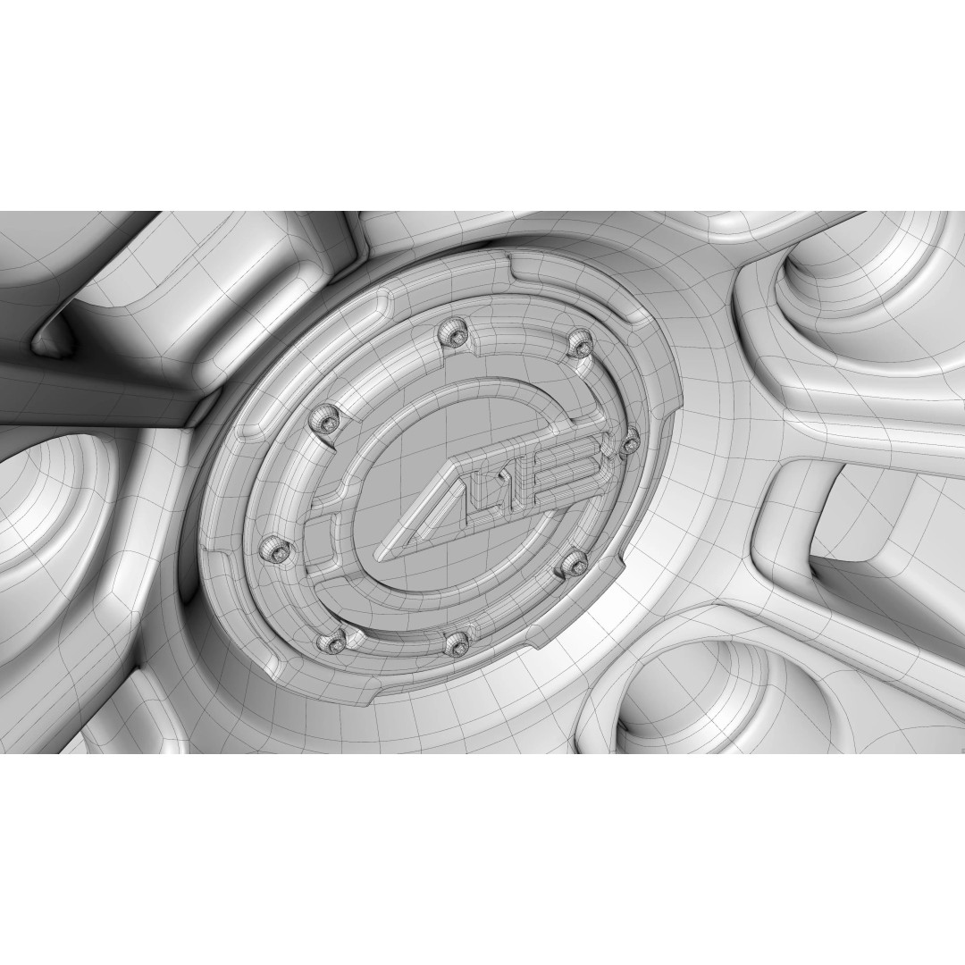 AL13 Carbon Series CF-R80 Duoblock Wheel 3D Model – Low Poly PBR Asset, FBX/OBJ - View 35
