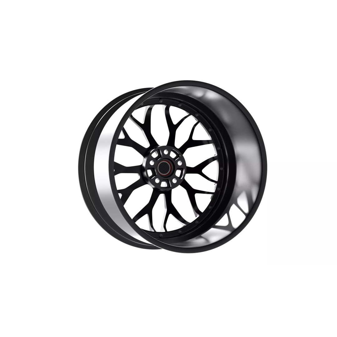 AL13 Carbon Series CF-R80 Duoblock Wheel 3D Model – Low Poly PBR Asset, FBX/OBJ - View 6