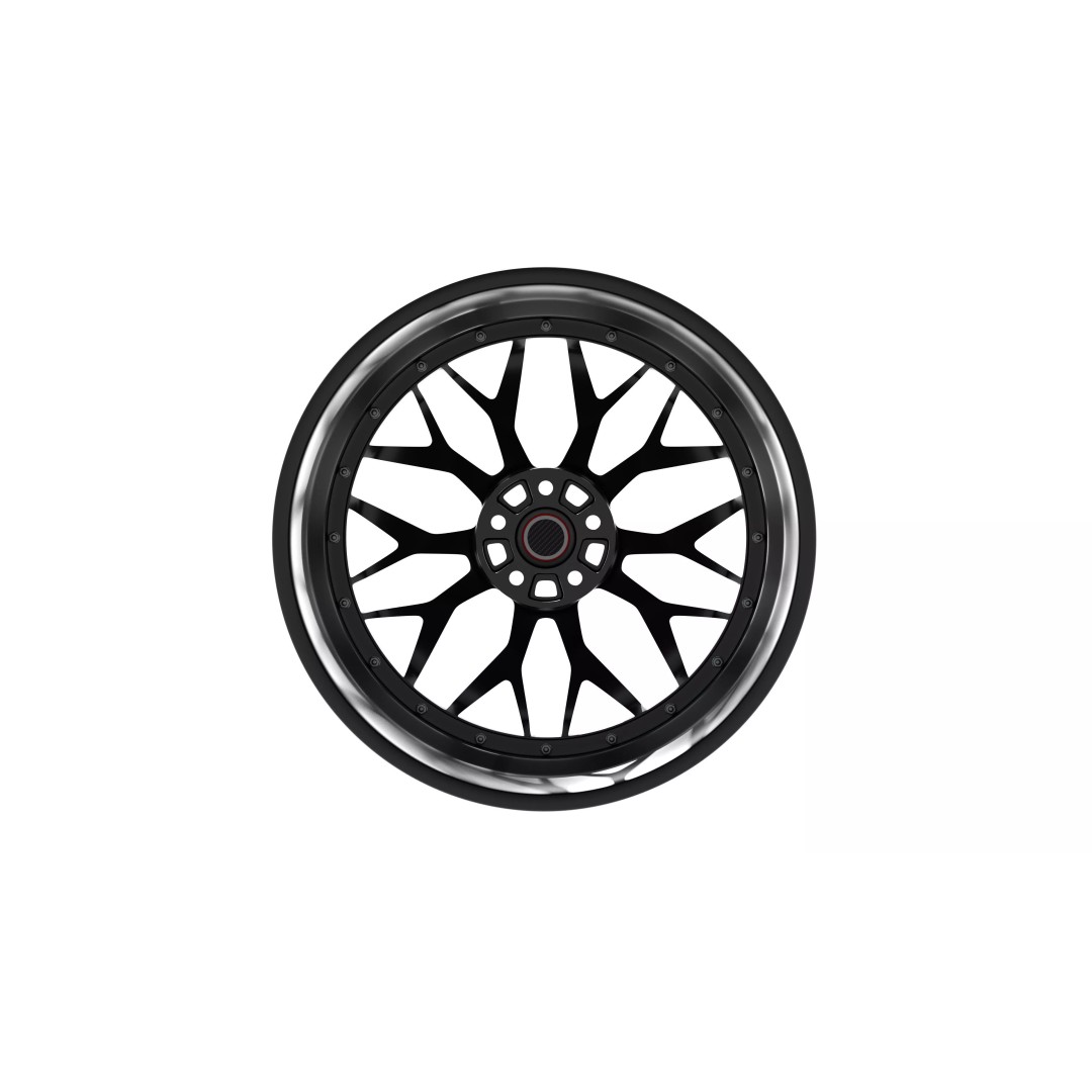 AL13 Carbon Series CF-R80 Duoblock Wheel 3D Model – Low Poly PBR Asset, FBX/OBJ - View 7