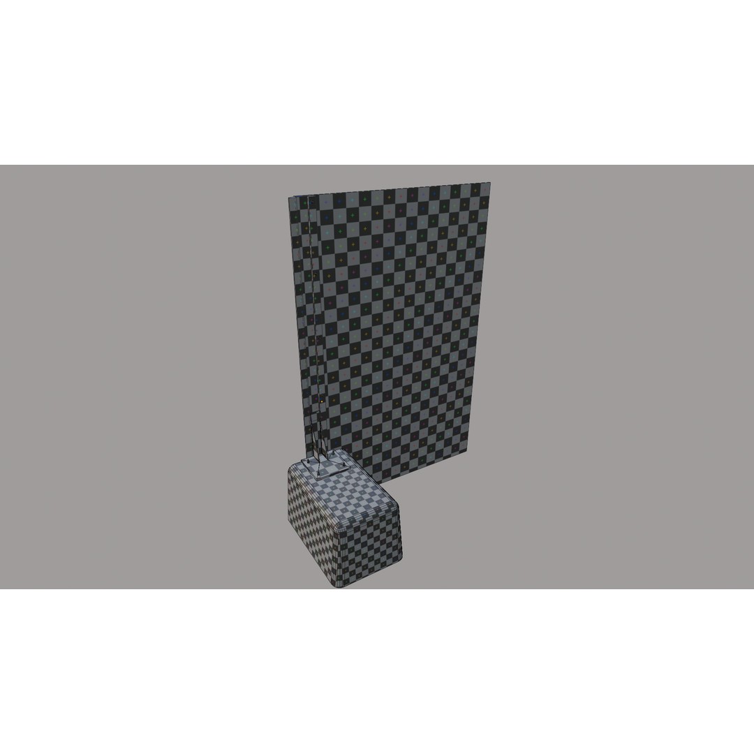Temporary Perimeter Fence 3D Model – Low Poly Game Asset, FBX - View 16
