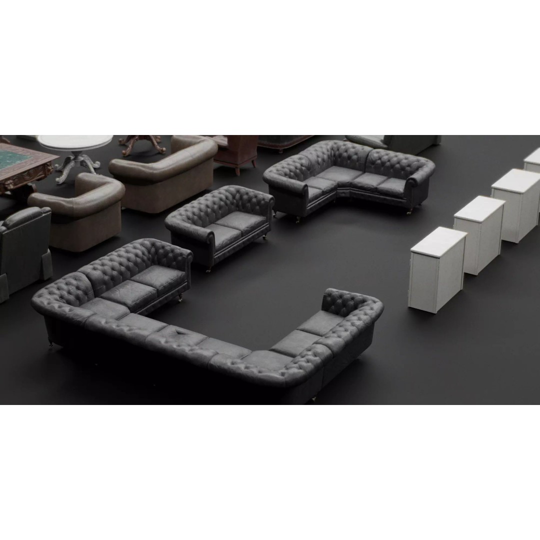 Interior House Assets Pack 3D Model – Low Poly Game-Ready, PBR Textures - View 10