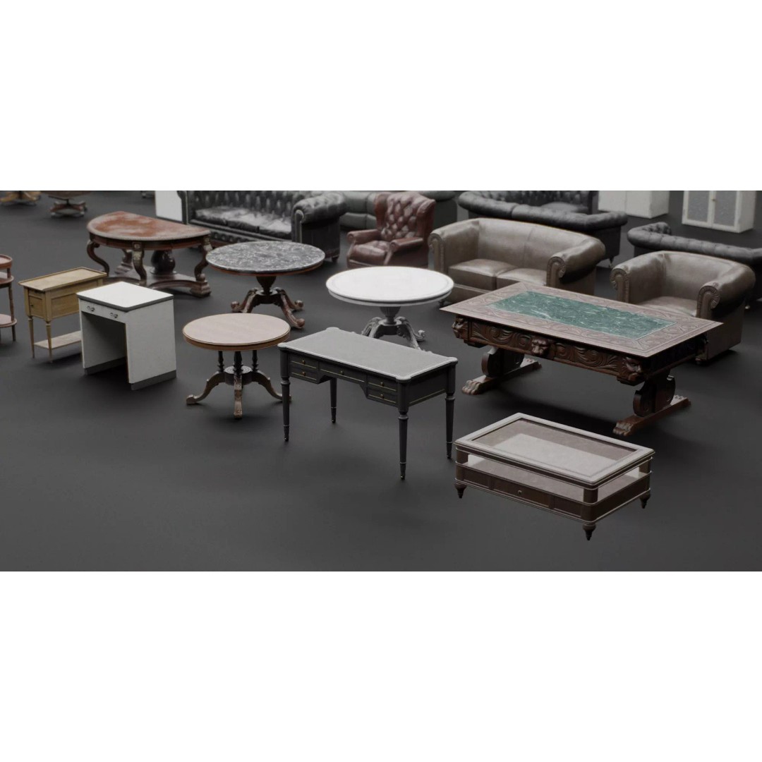 Interior House Assets Pack 3D Model – Low Poly Game-Ready, PBR Textures - View 12