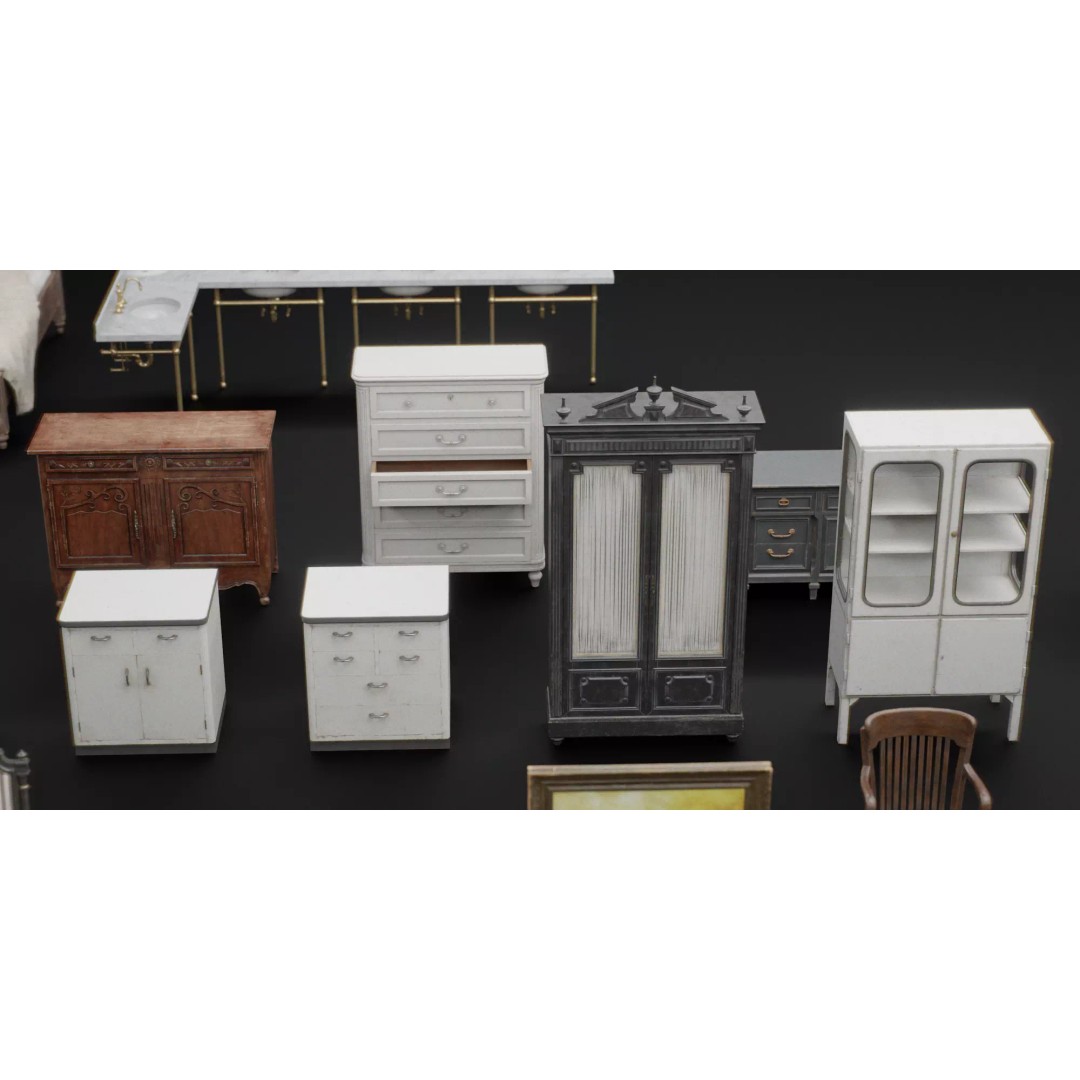 Interior House Assets Pack 3D Model – Low Poly Game-Ready, PBR Textures - View 17