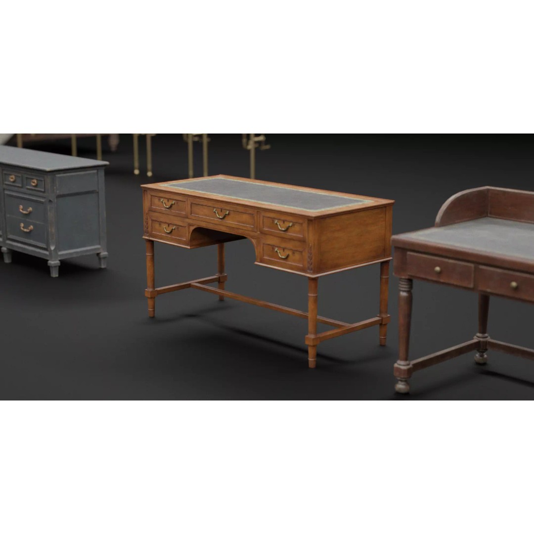 Interior House Assets Pack 3D Model – Low Poly Game-Ready, PBR Textures - View 21
