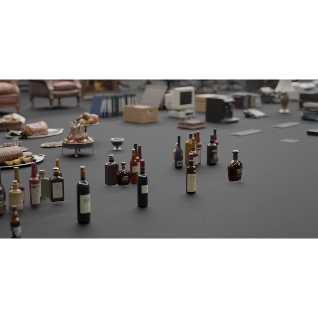 Interior House Assets Pack 3D Model – Low Poly Game-Ready, PBR Textures - View 24