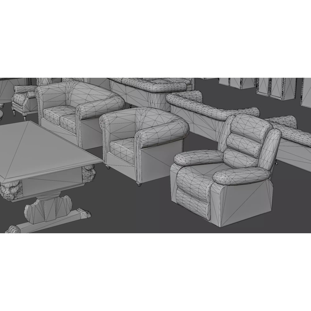 Interior House Assets Pack 3D Model – Low Poly Game-Ready, PBR Textures - View 54