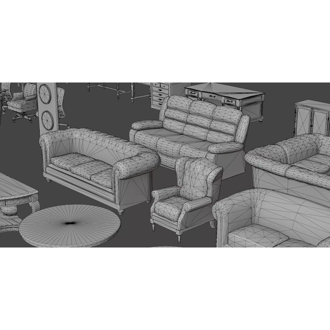 Interior House Assets Pack 3D Model – Low Poly Game-Ready, PBR Textures - View 55