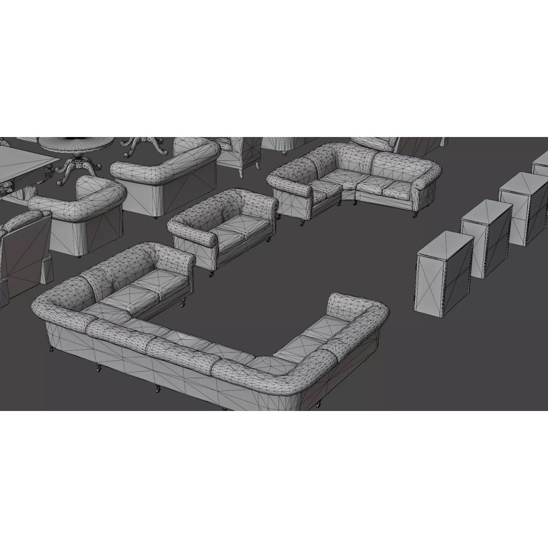 Interior House Assets Pack 3D Model – Low Poly Game-Ready, PBR Textures - View 56