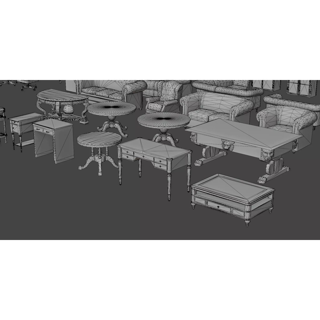 Interior House Assets Pack 3D Model – Low Poly Game-Ready, PBR Textures - View 58