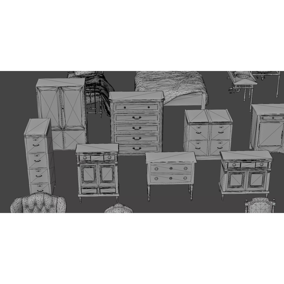 Interior House Assets Pack 3D Model – Low Poly Game-Ready, PBR Textures - View 62