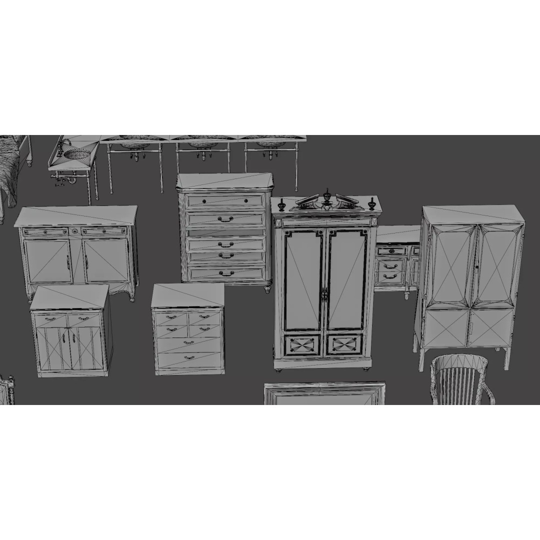 Interior House Assets Pack 3D Model – Low Poly Game-Ready, PBR Textures - View 63