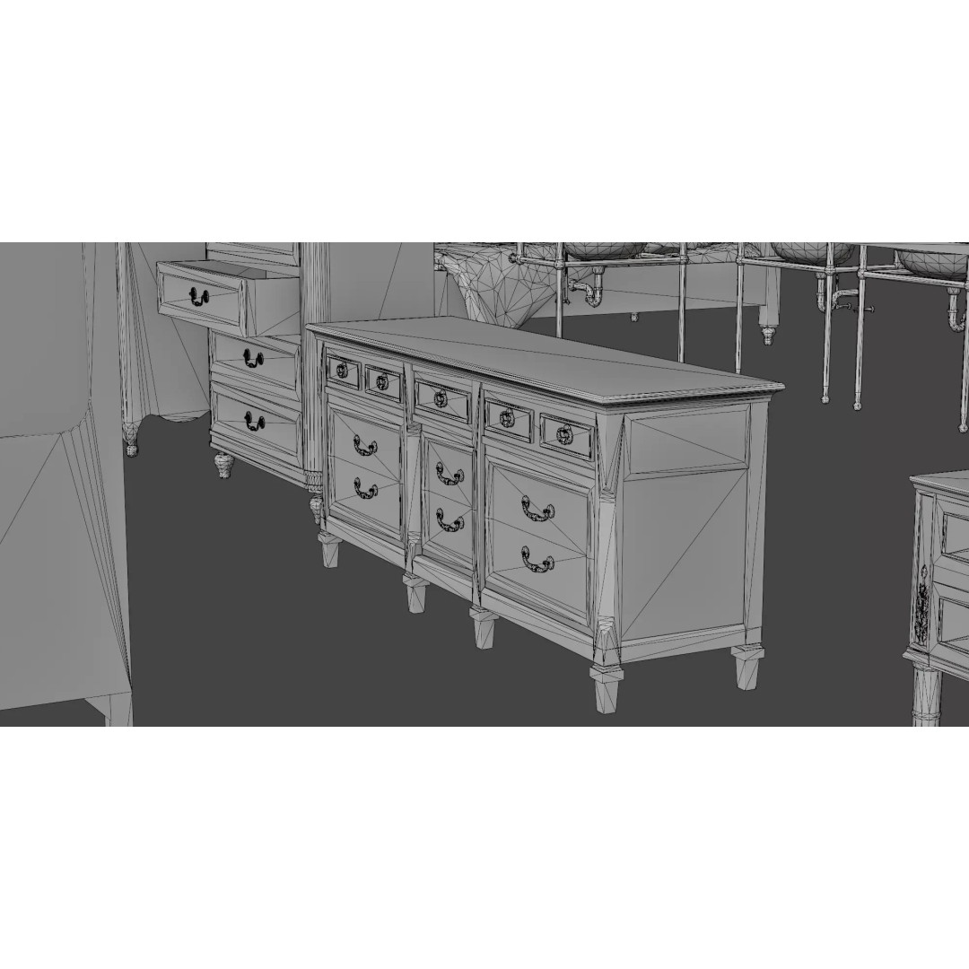 Interior House Assets Pack 3D Model – Low Poly Game-Ready, PBR Textures - View 64