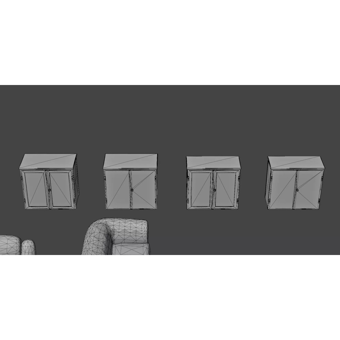 Interior House Assets Pack 3D Model – Low Poly Game-Ready, PBR Textures - View 68