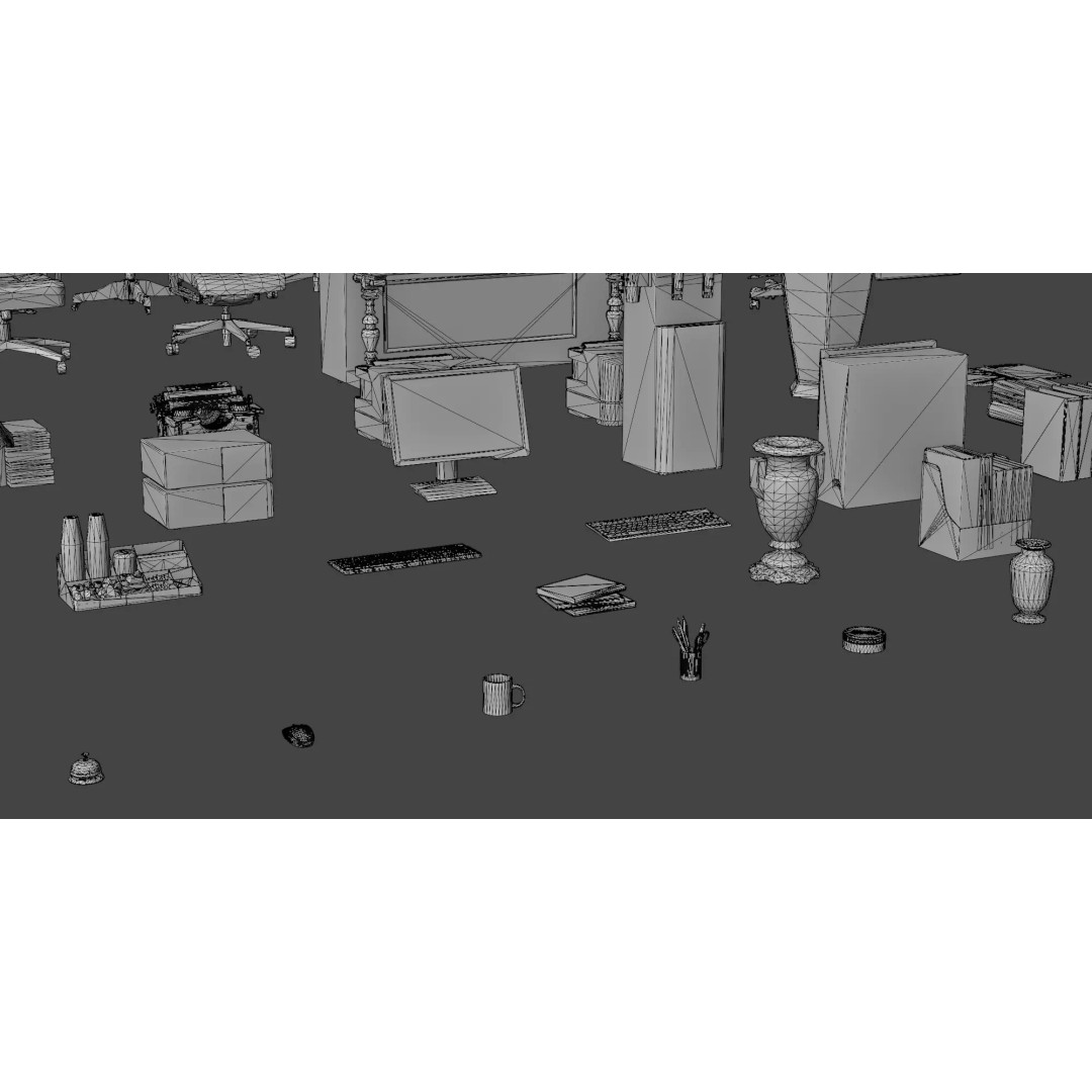 Interior House Assets Pack 3D Model – Low Poly Game-Ready, PBR Textures - View 78