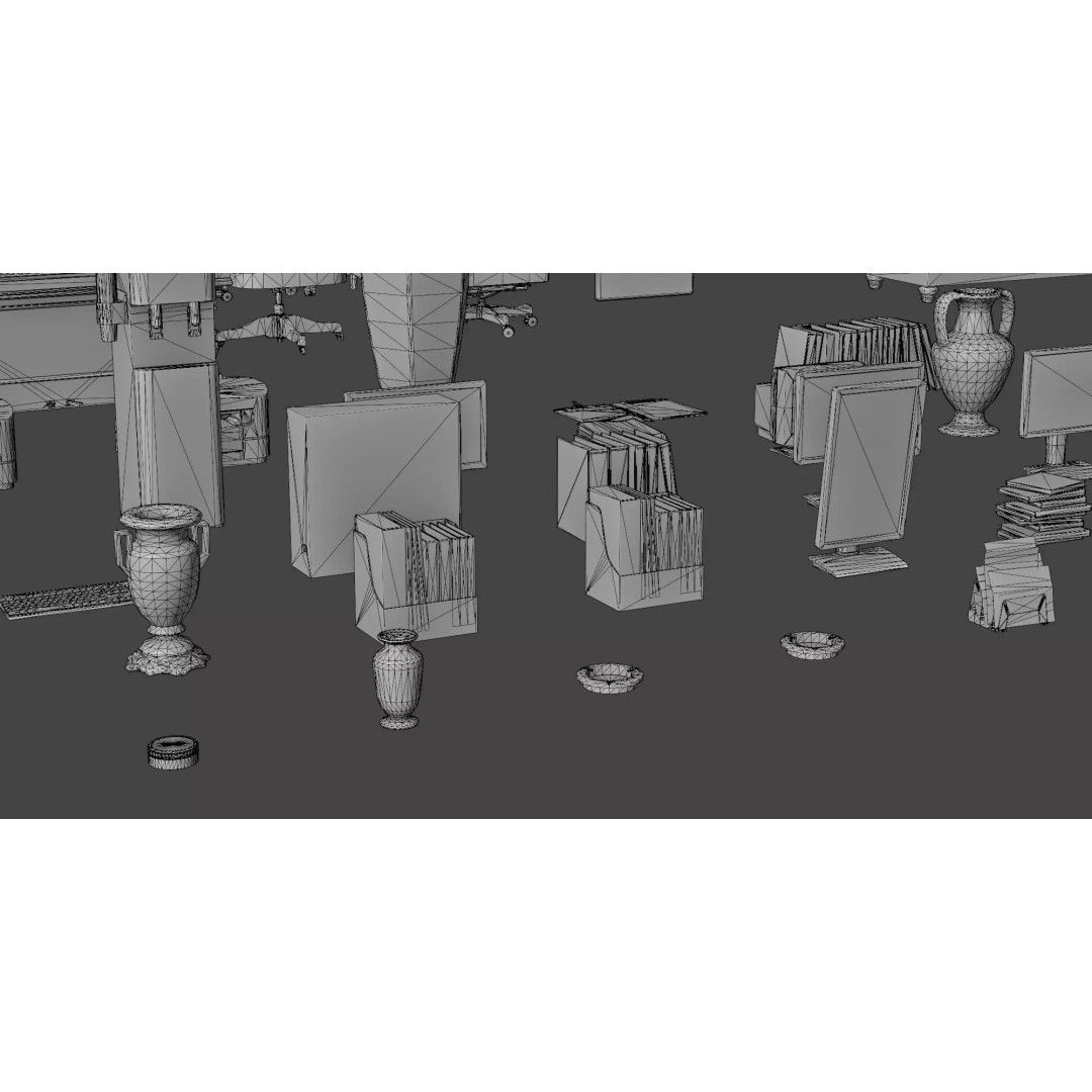 Interior House Assets Pack 3D Model – Low Poly Game-Ready, PBR Textures - View 79