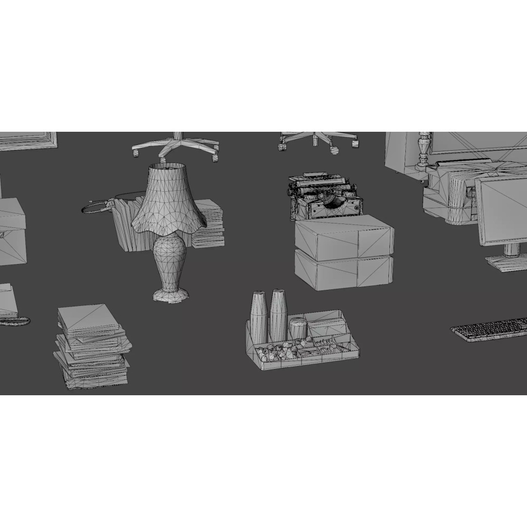 Interior House Assets Pack 3D Model – Low Poly Game-Ready, PBR Textures - View 82