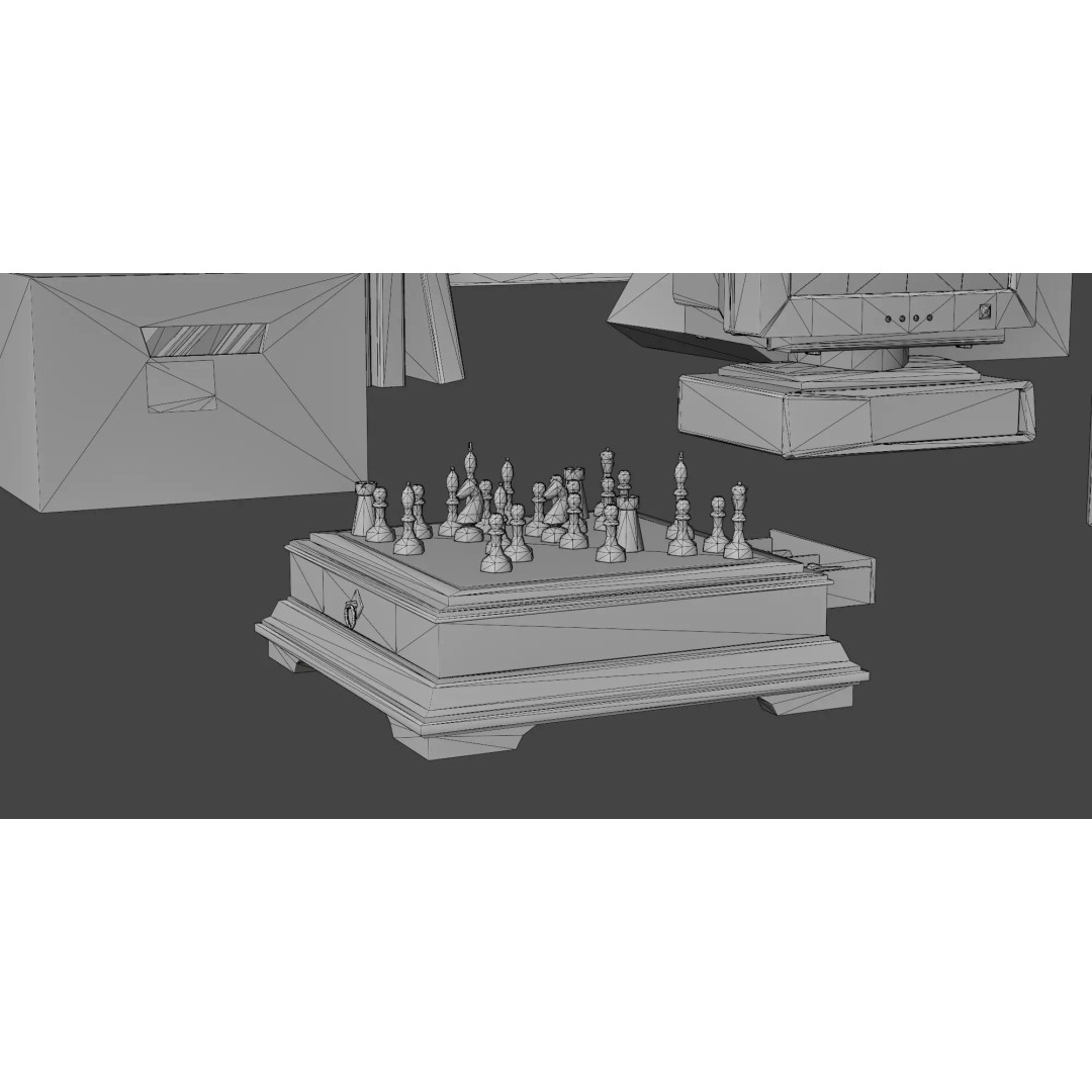 Interior House Assets Pack 3D Model – Low Poly Game-Ready, PBR Textures - View 85