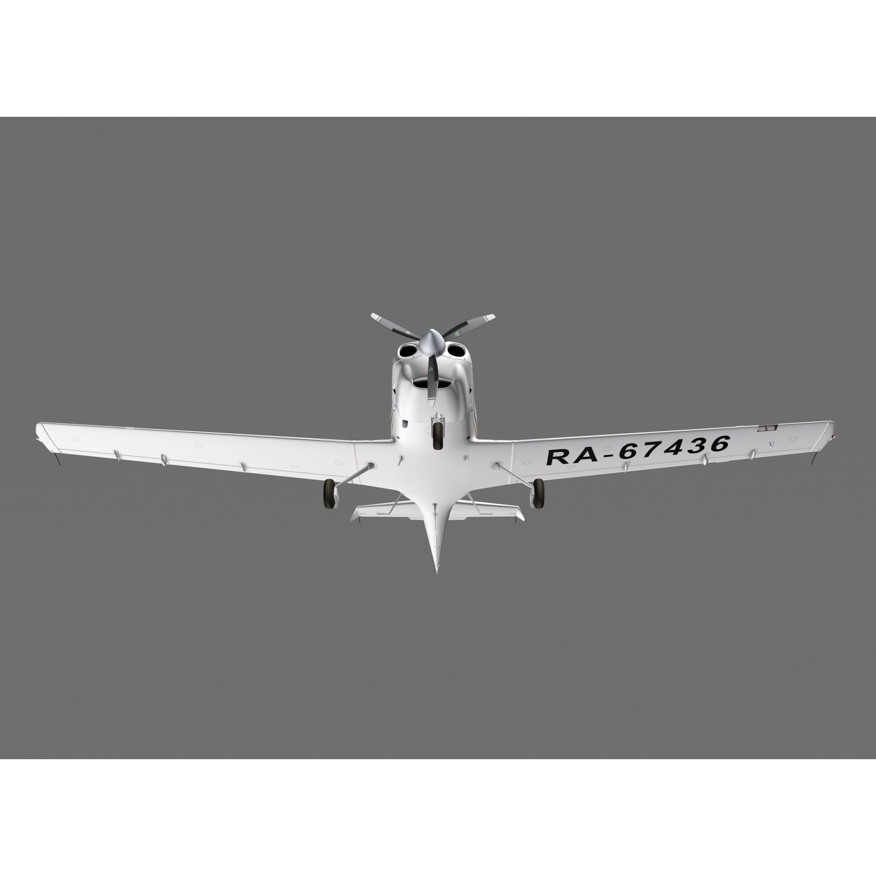 Diamond DA40 - Low-Poly Game-Ready 3D Model - View 10
