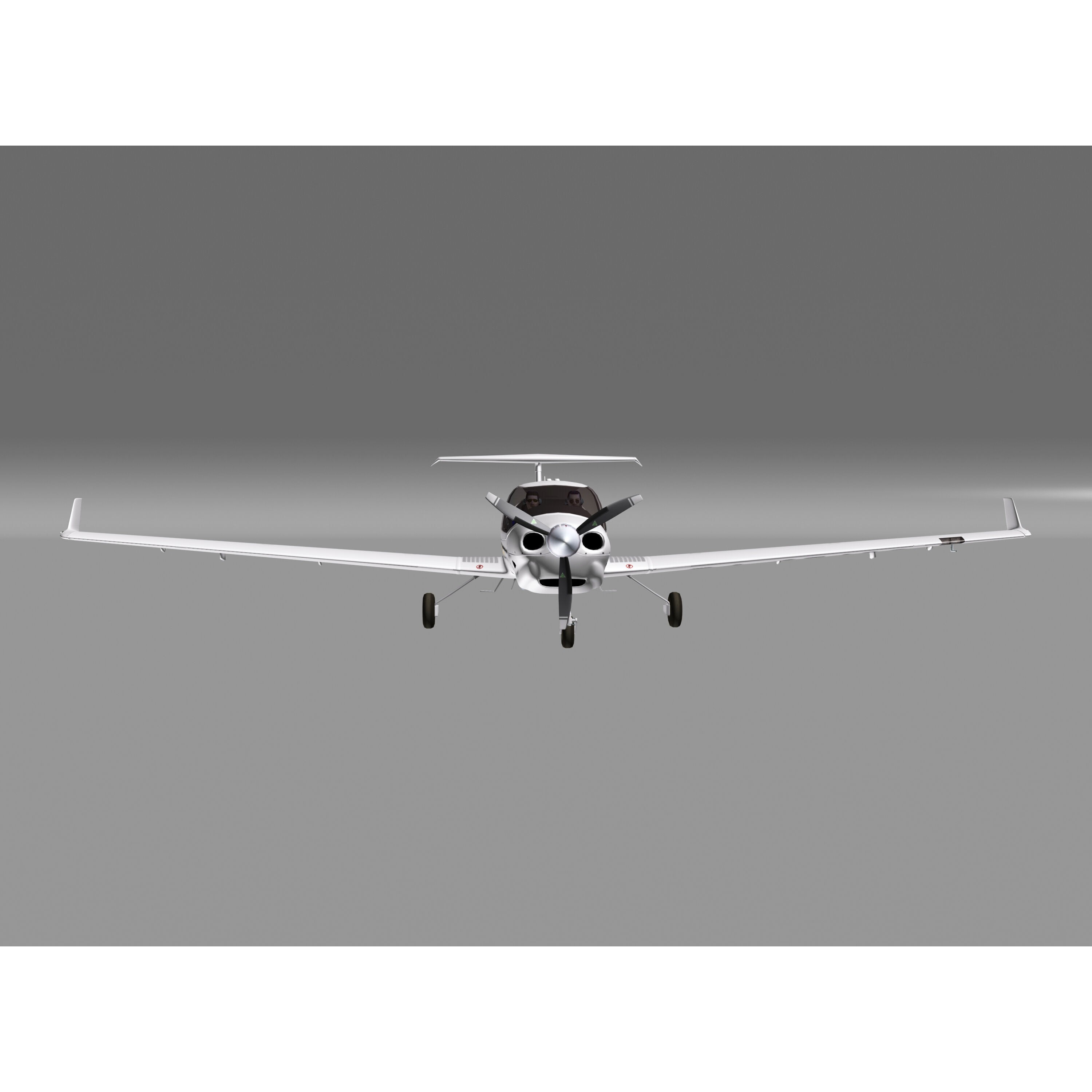 Diamond DA40 - Low-Poly Game-Ready 3D Model - View 5