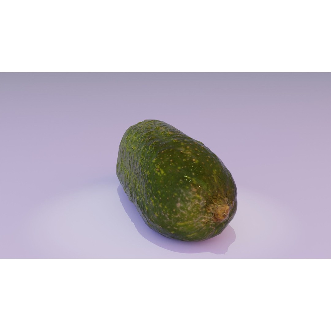 Cucumber 3D Model – Low Poly Photorealistic Vegetable, FBX, OBJ - View 16