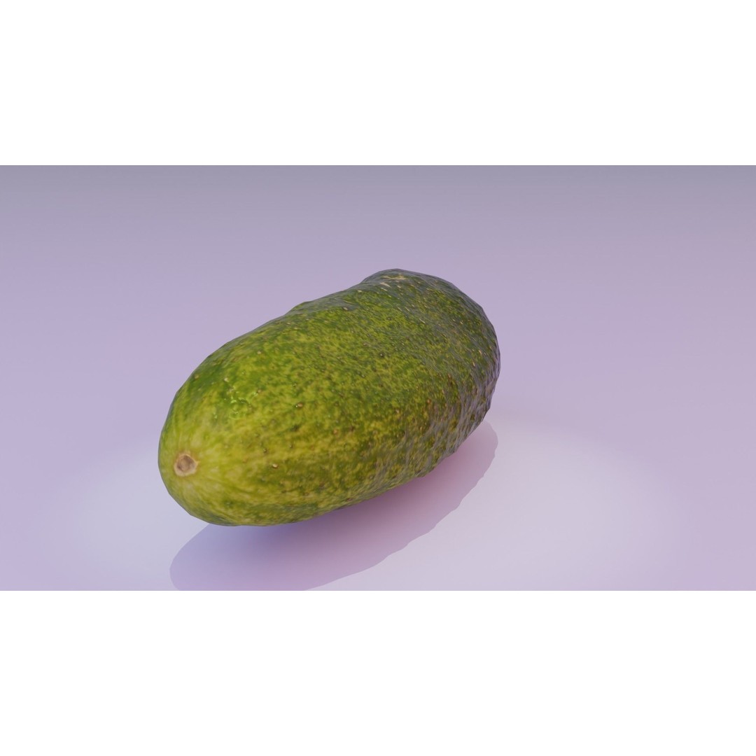 Cucumber 3D Model – Low Poly Photorealistic Vegetable, FBX, OBJ - View 20