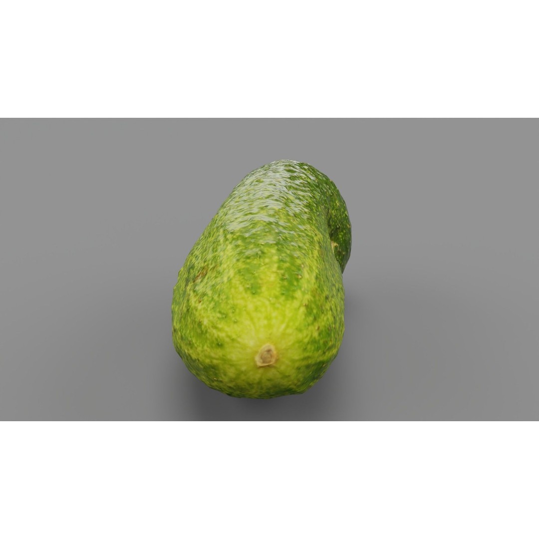 Cucumber 3D Model – Low Poly Photorealistic Vegetable, FBX, OBJ - View 29