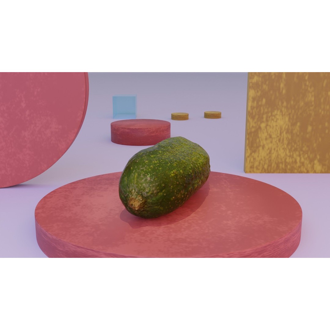 Cucumber 3D Model – Low Poly Photorealistic Vegetable, FBX, OBJ - View 5