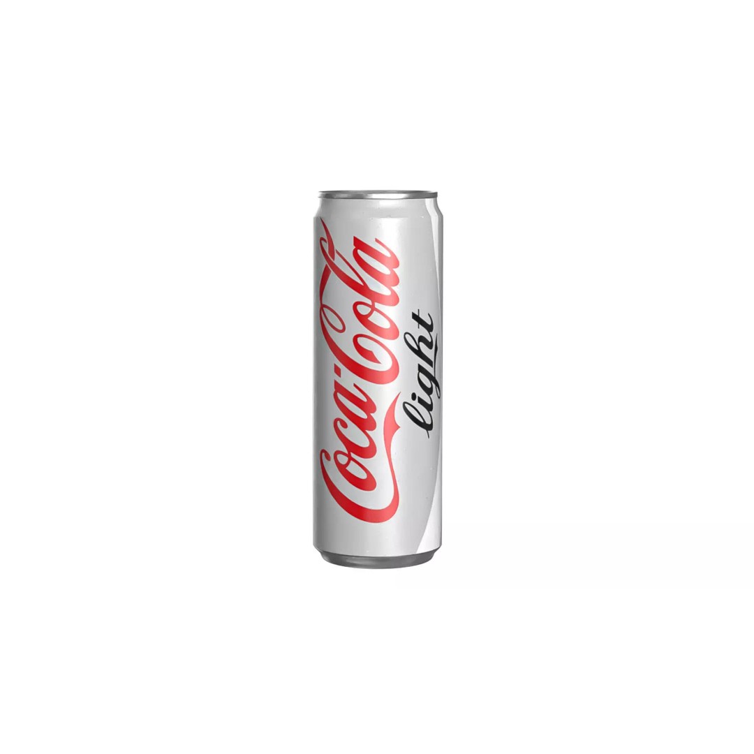 Coca Cola Light Drink Can 3D Model – Low Poly PBR Asset, FBX - View 2