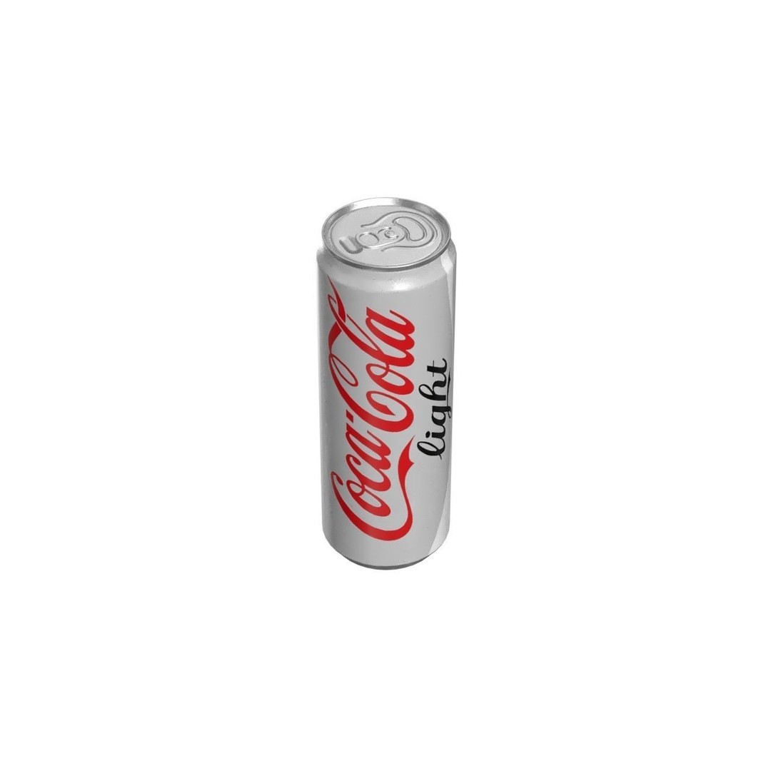 Coca Cola Light Drink Can 3D Model – Low Poly PBR Asset, FBX - View 9