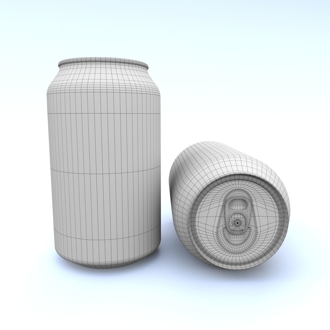 Beverage Can 3D Model – Low Poly PBR Game Asset, FBX, OBJ - View 11