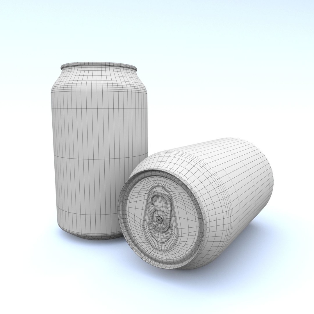 Beverage Can 3D Model – Low Poly PBR Game Asset, FBX, OBJ - View 12