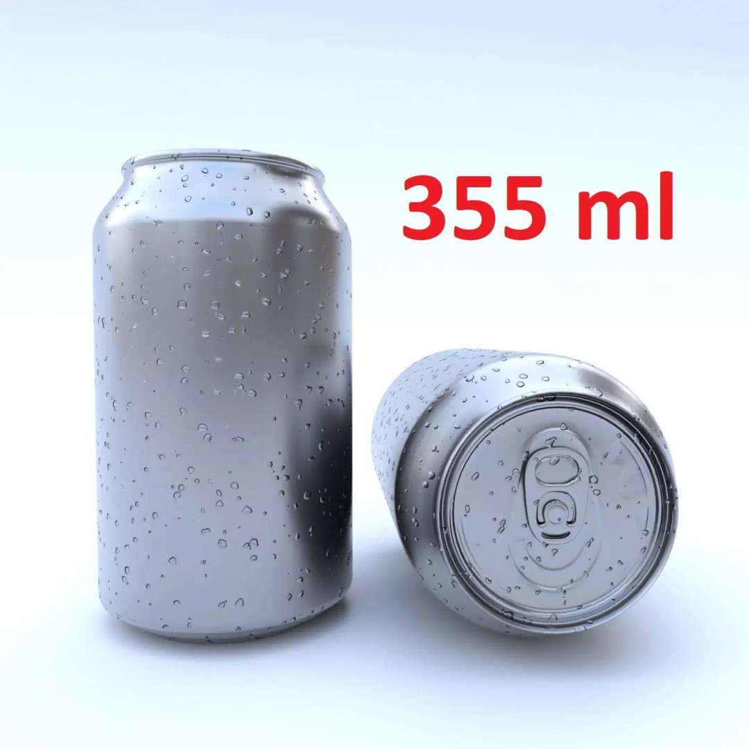 Beverage Can 3D Model – Low Poly PBR Game Asset, FBX, OBJ - View 2