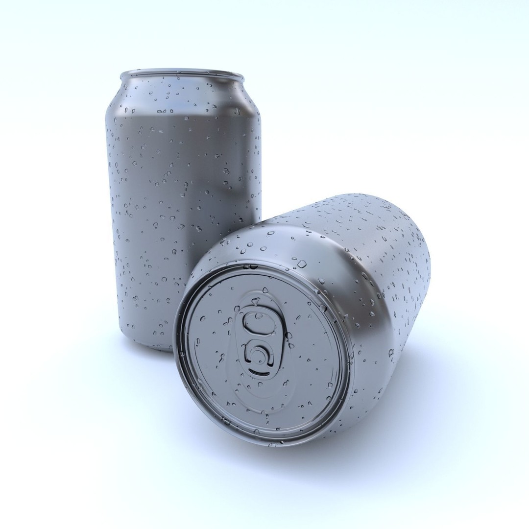 Beverage Can 3D Model – Low Poly PBR Game Asset, FBX, OBJ - View 4