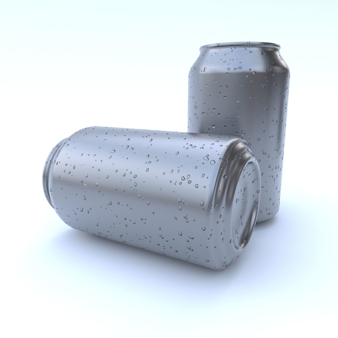 Beverage Can 3D Model – Low Poly PBR Game Asset, FBX, OBJ - View 5
