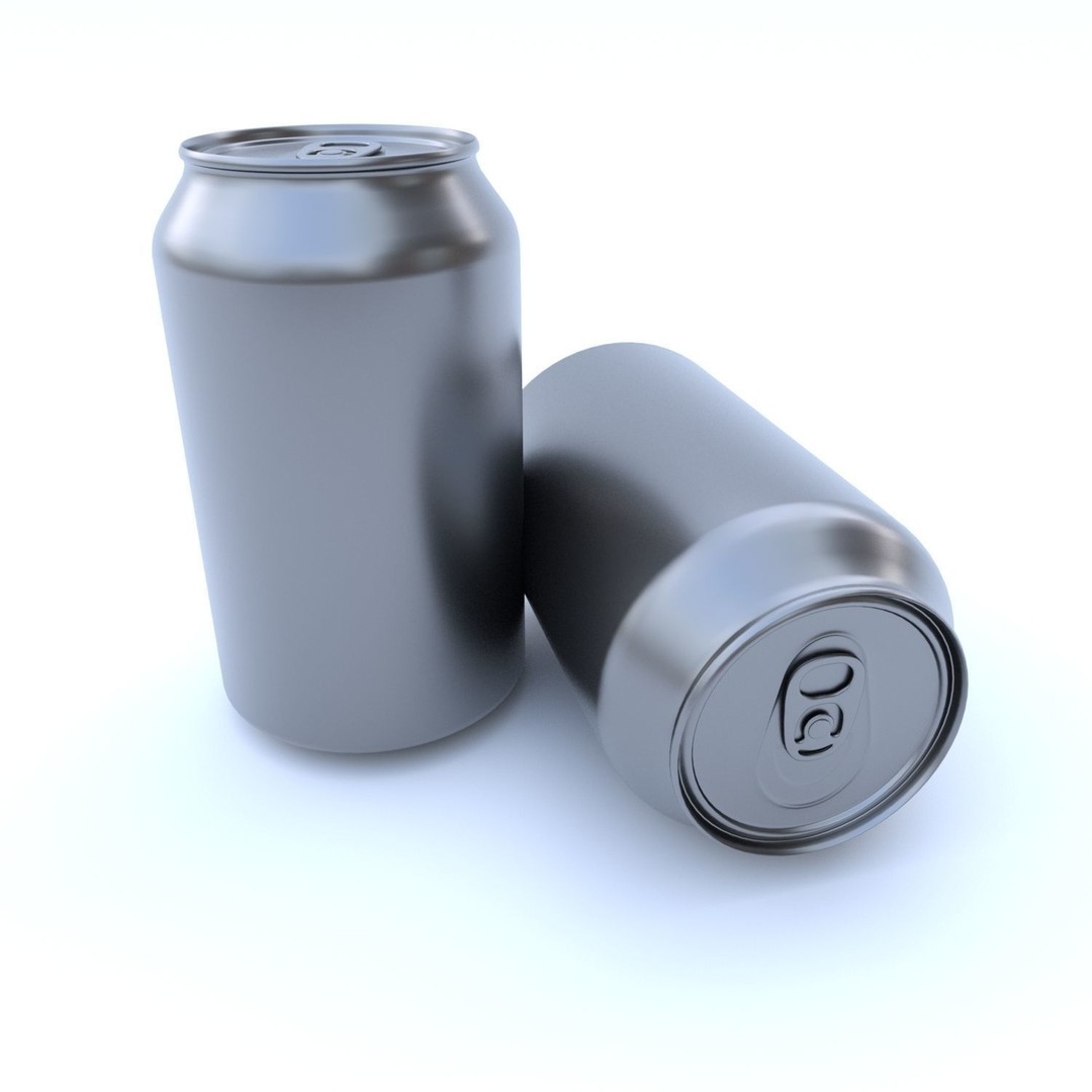 Beverage Can 3D Model – Low Poly PBR Game Asset, FBX, OBJ - View 6