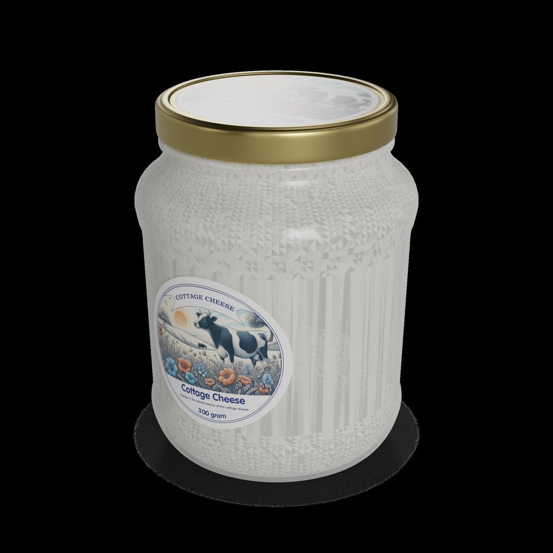 Cottage Cheese 3D Model – Realistic Dairy Product in FBX