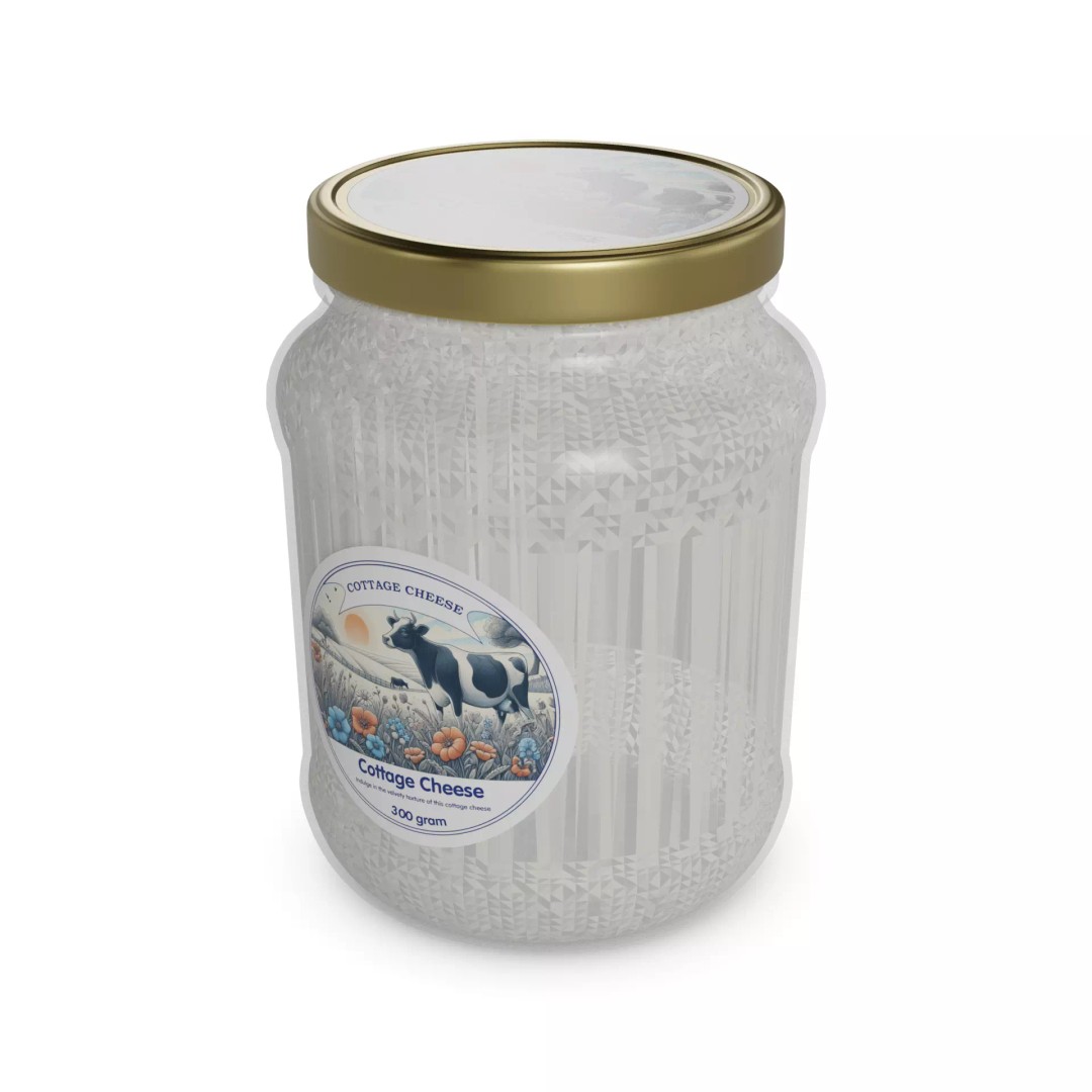 Cottage Cheese 3D Model – Realistic Dairy Product in FBX - View 2