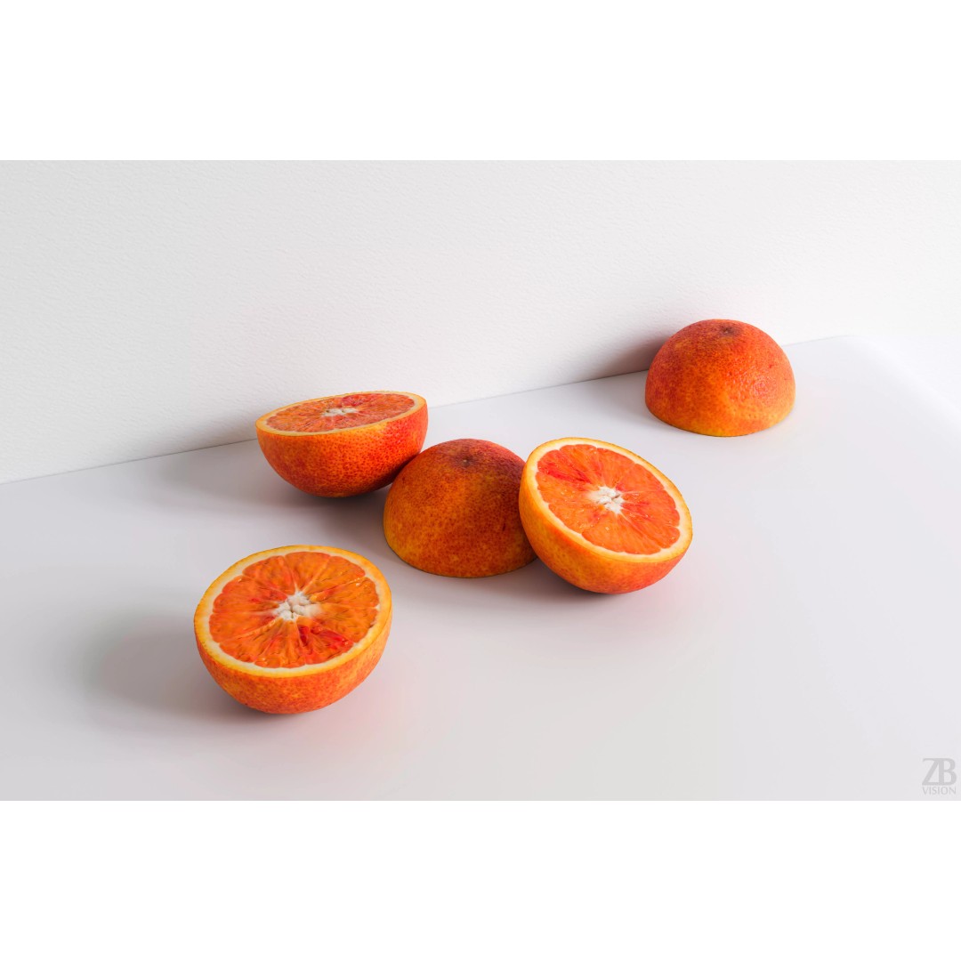 Blood Orange 3D Model – Photorealistic Citrus Asset, FBX & OBJ - View 2