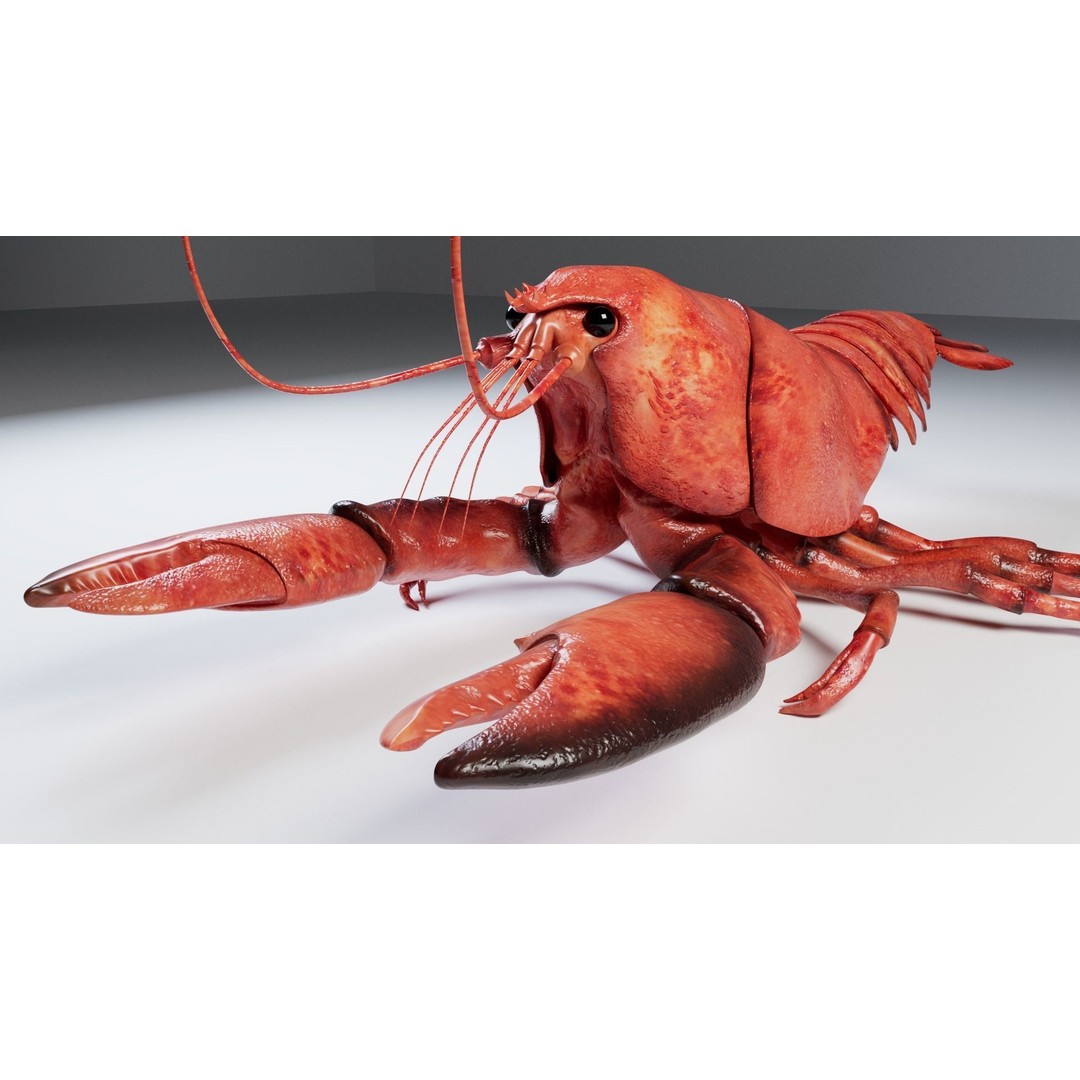 Lobster 3D Model – Realistic Crustacean for Games, FBX