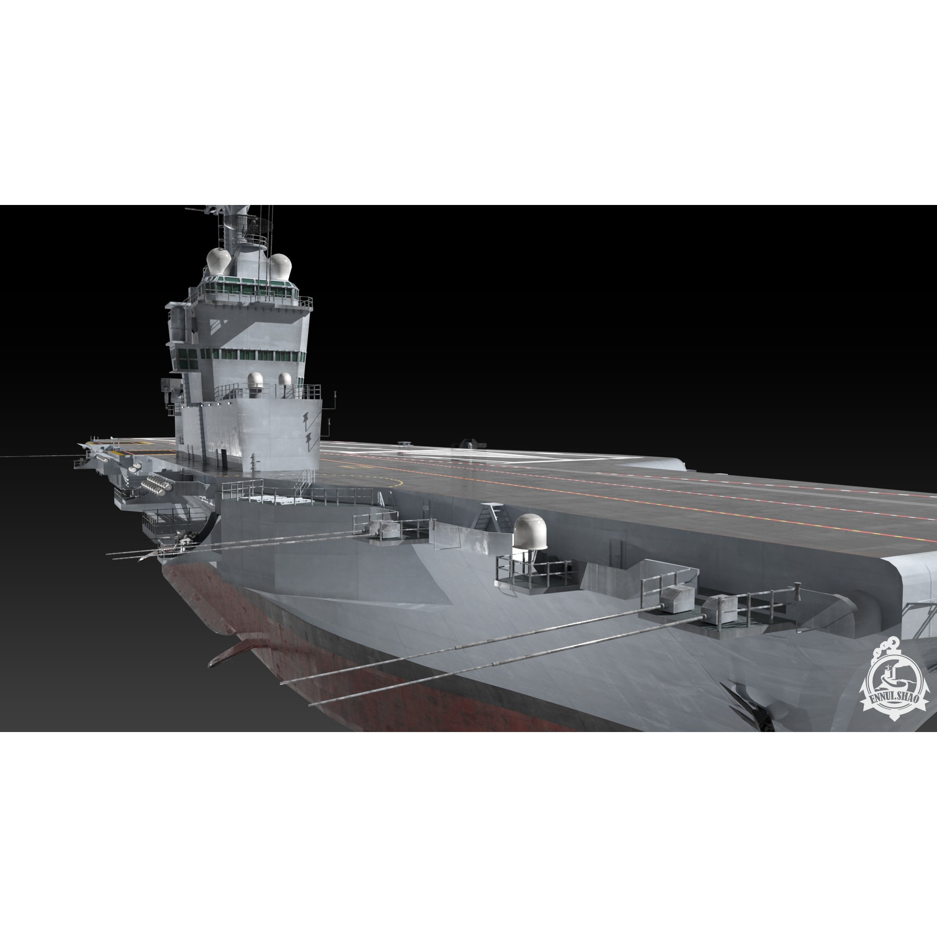 FS Charles de Gaulle - Low-Poly Game-Ready 3D Model - View 10