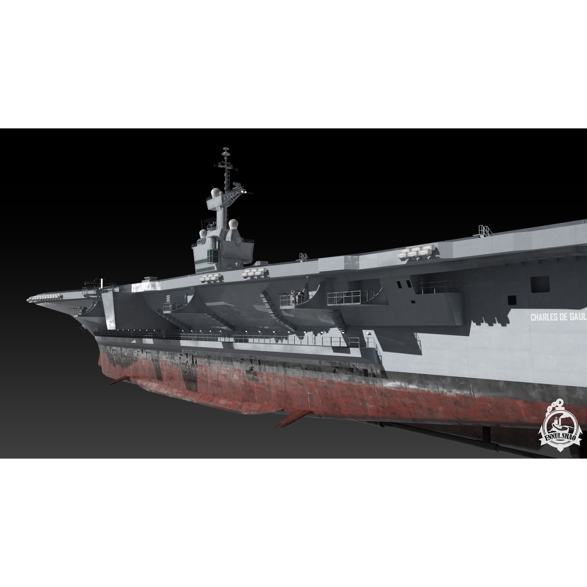 FS Charles de Gaulle - Low-Poly Game-Ready 3D Model - View 16