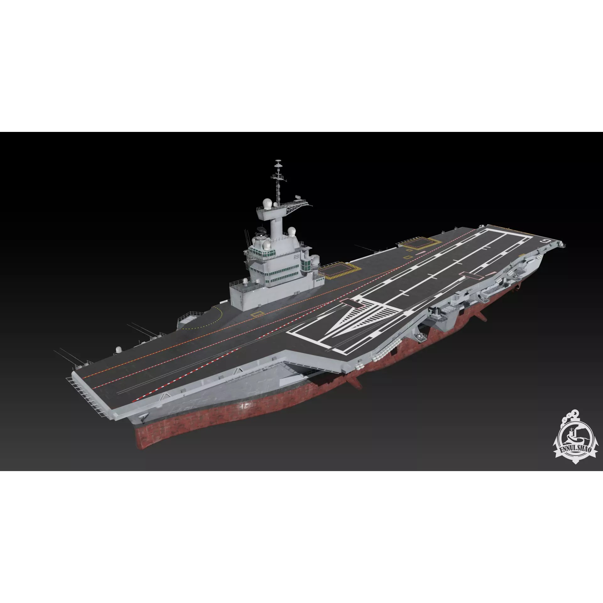 FS Charles de Gaulle - Low-Poly Game-Ready 3D Model - View 2