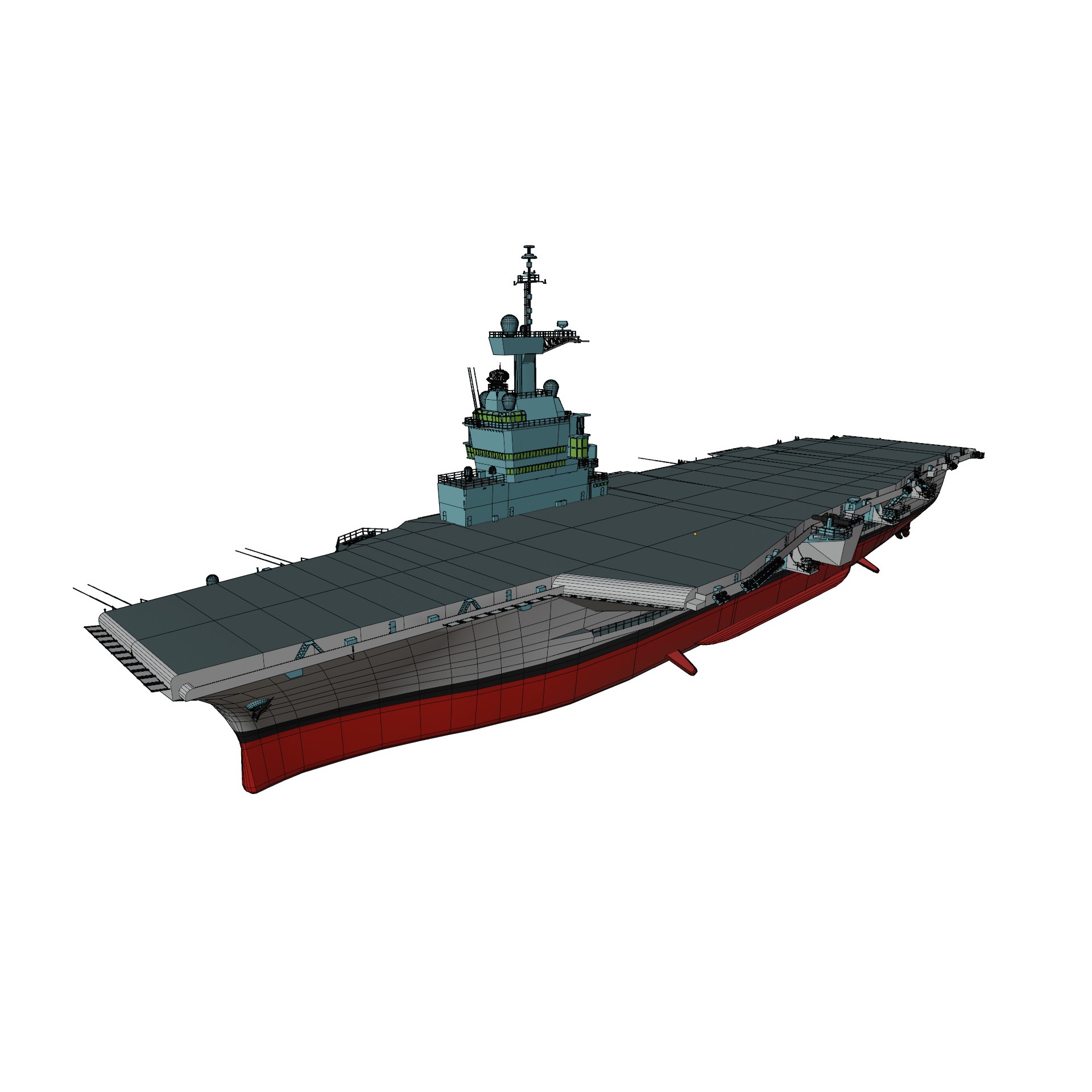 FS Charles de Gaulle - Low-Poly Game-Ready 3D Model - View 20