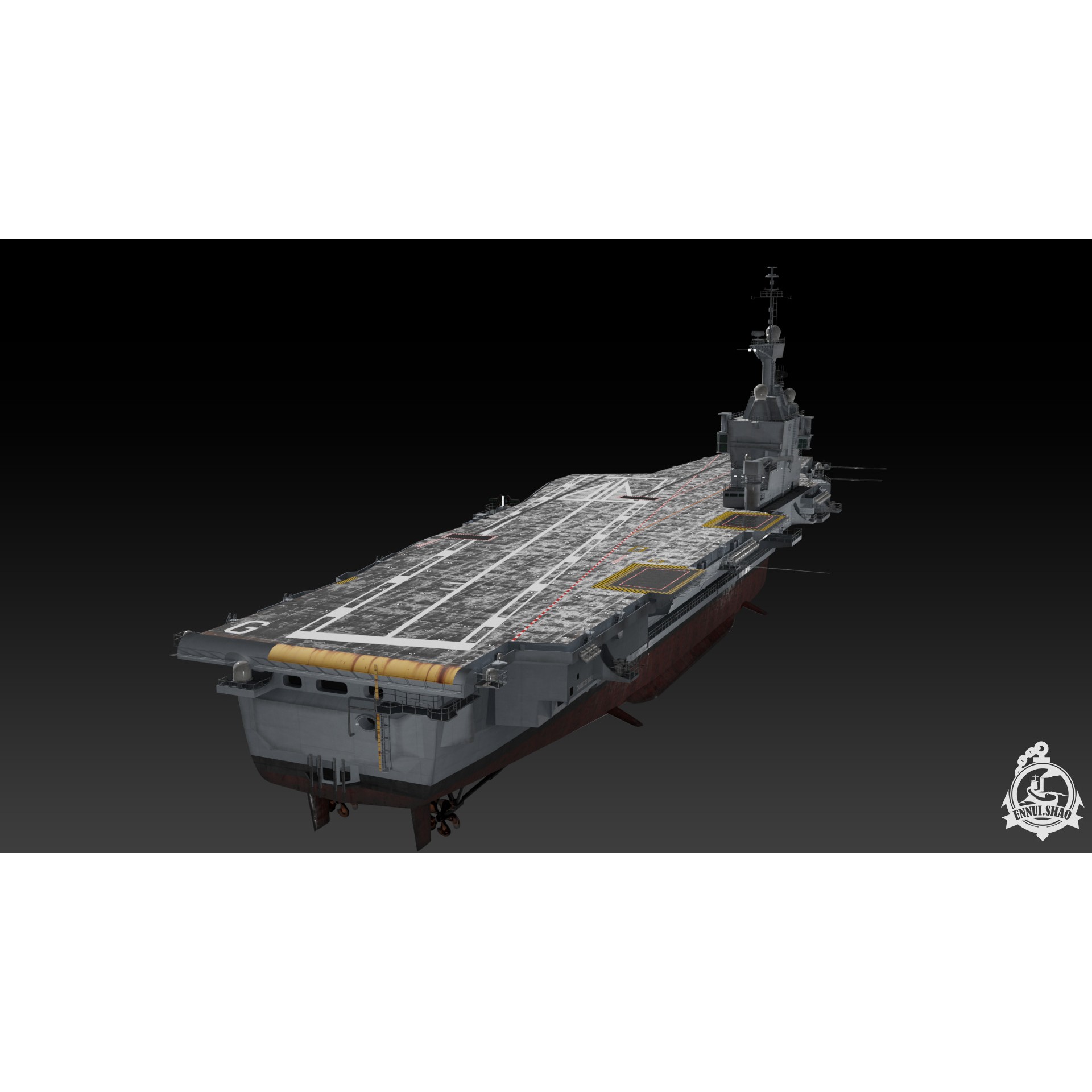 FS Charles de Gaulle - Low-Poly Game-Ready 3D Model - View 5
