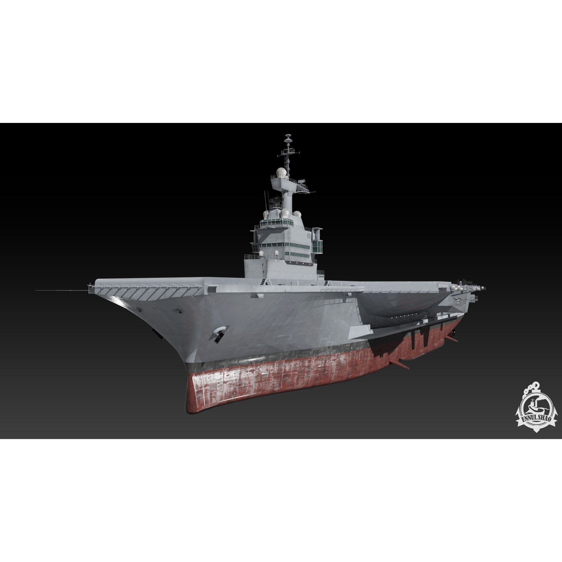FS Charles de Gaulle - Low-Poly Game-Ready 3D Model - View 8