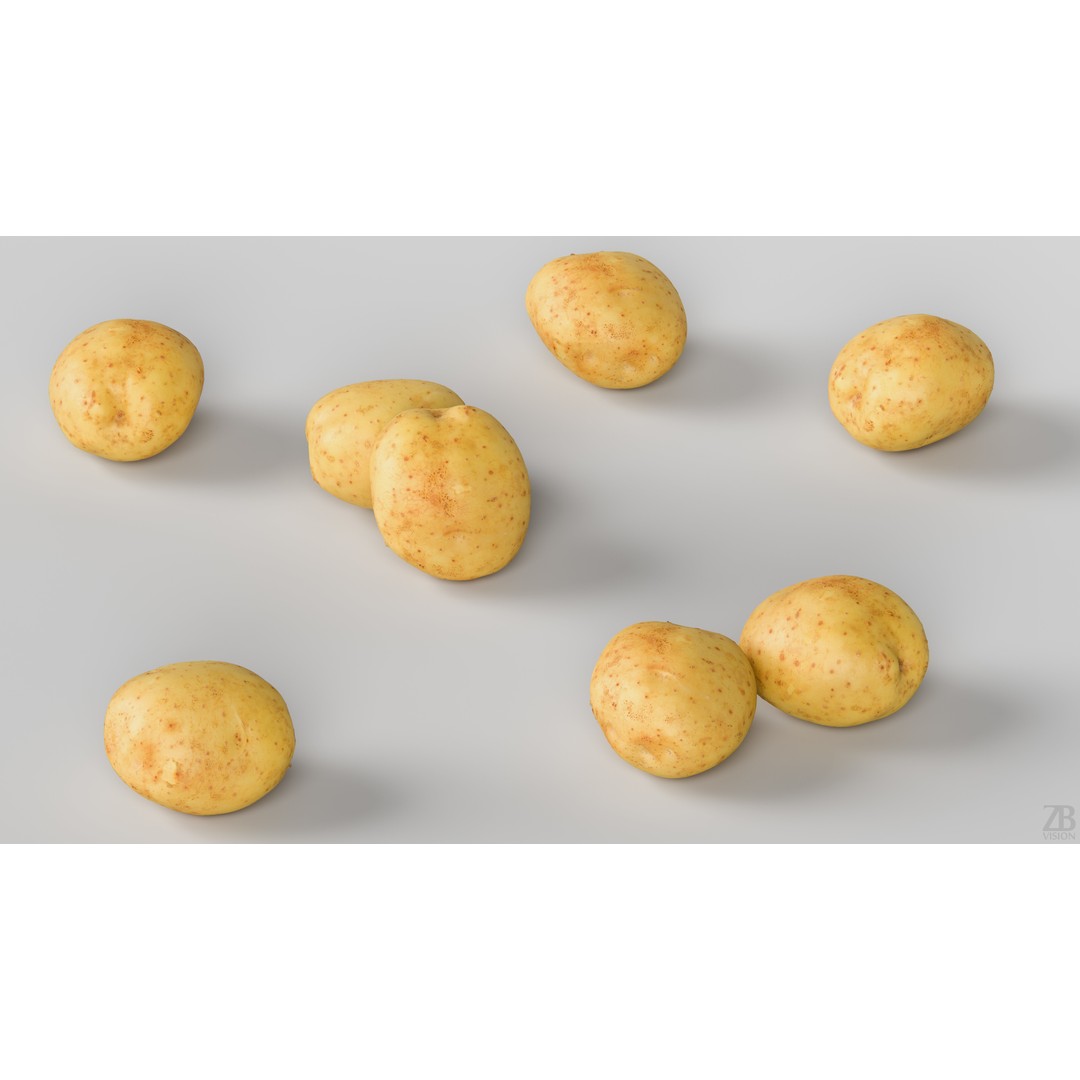 Potato 3D Model – Photorealistic Vegetable Asset, FBX/OBJ - View 4